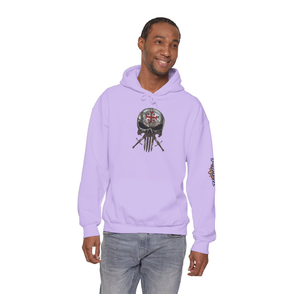 Crusader Knight Christian Skull Hoodie - Warrior Armor of God Hoodie Printify
