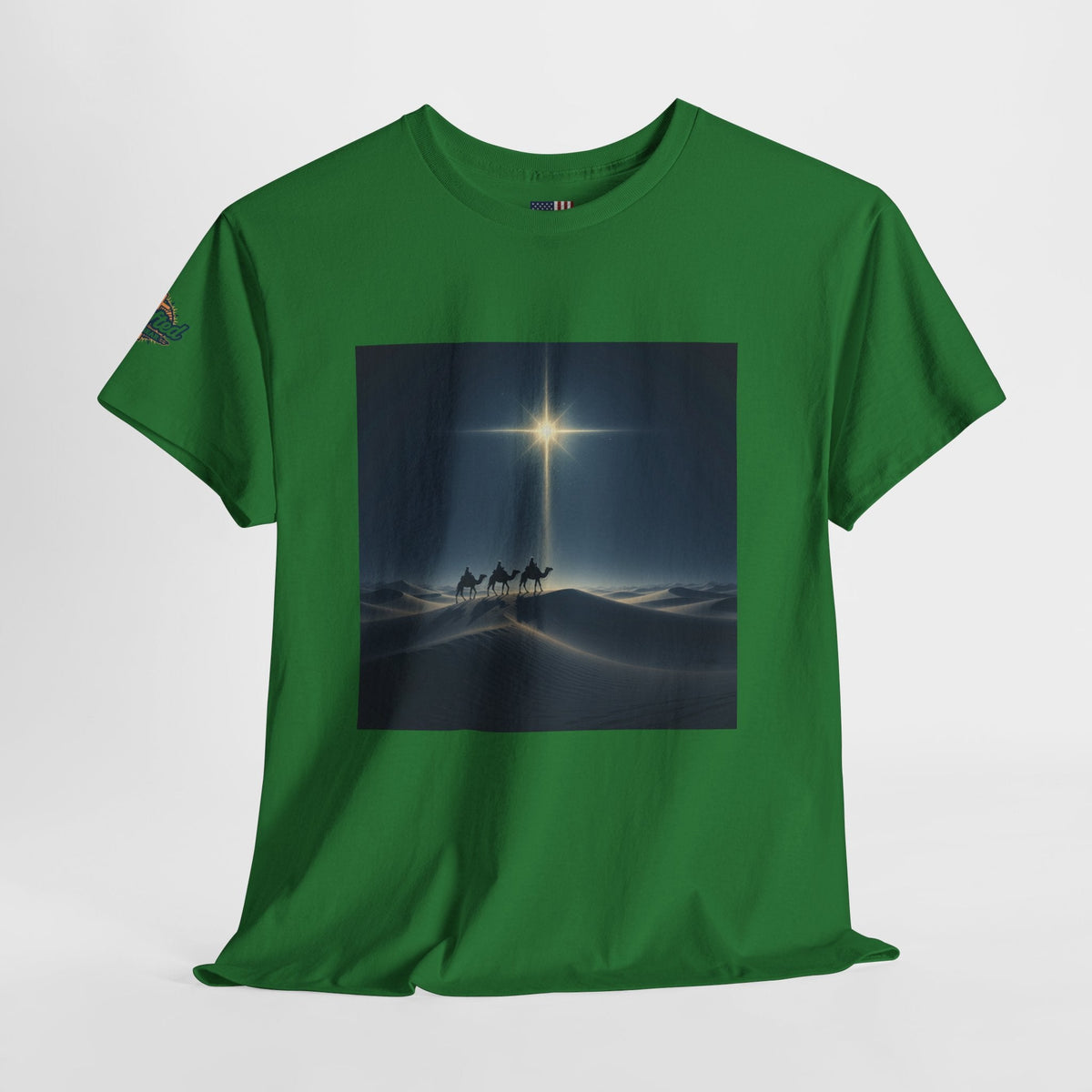 3 Wise Men T-shirt – Magi Camels Nativity Journey Christian Christmas T-shirt for Epiphany Faith & Holy Night Printify