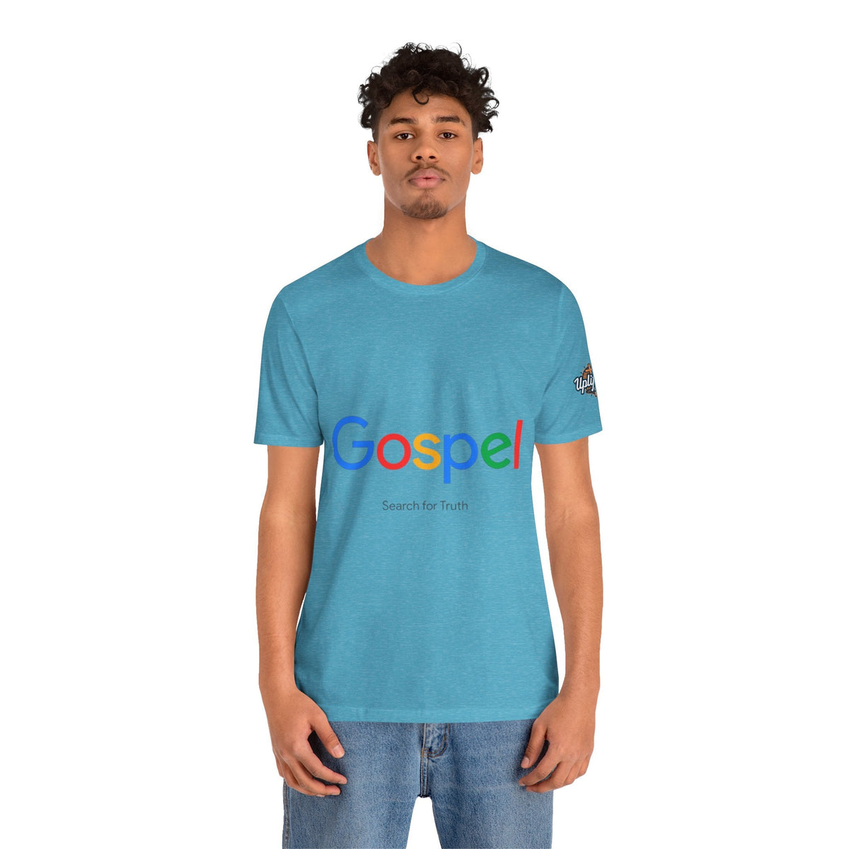 Gospel Graphic Tee — "Gospel" Colorful Logo Christian T-Shirt Printify