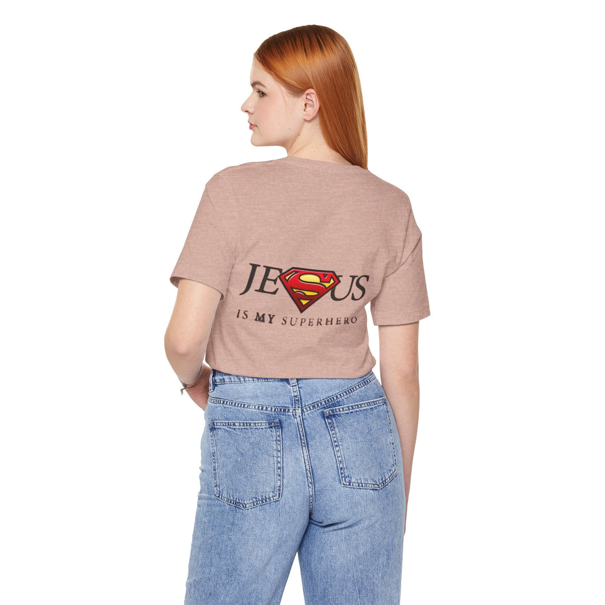 Jesus Is My Superhero T-Shirt — Faith-Based Superman-Inspired Tee Printify