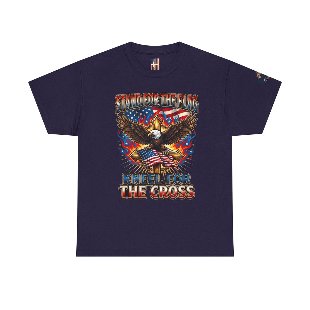Stand for the Flag Kneel for the Cross T-shirt | Patriotic Eagle T-shirt Printify