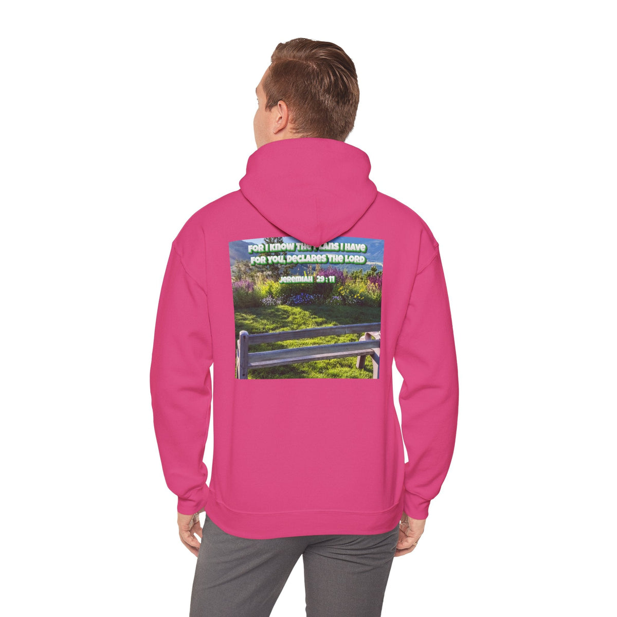 Bible Verse Unisex Heavy Blend™ Hooded Sweatshirt - Jeremiah 29 : 11 Printify
