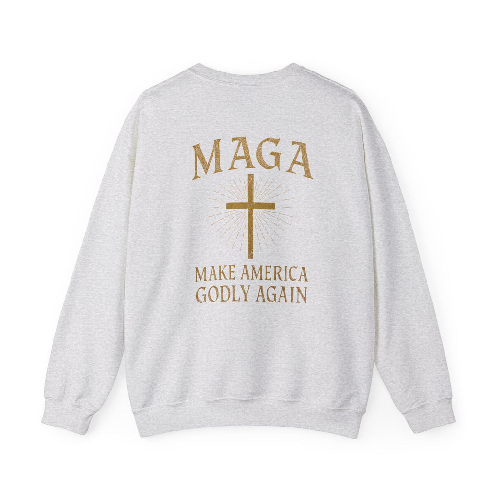 Make America Godly Again Sweatshirt – MAGA Christian Patriotic Hoodie for Faith & Freedom Printify