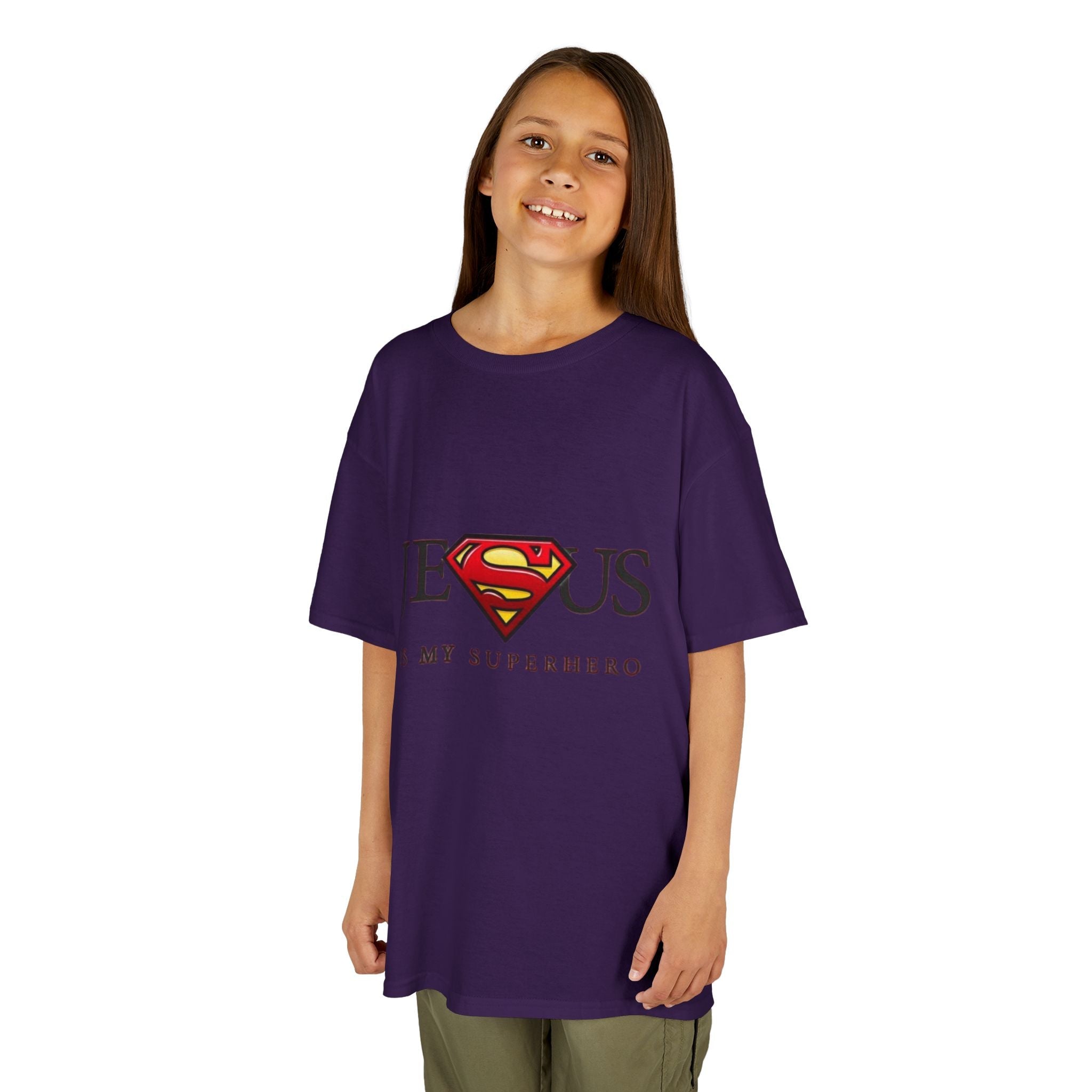 Jesus Is My Superhero T-Shirt — Faith-Based Superman-Inspired Tee Printify