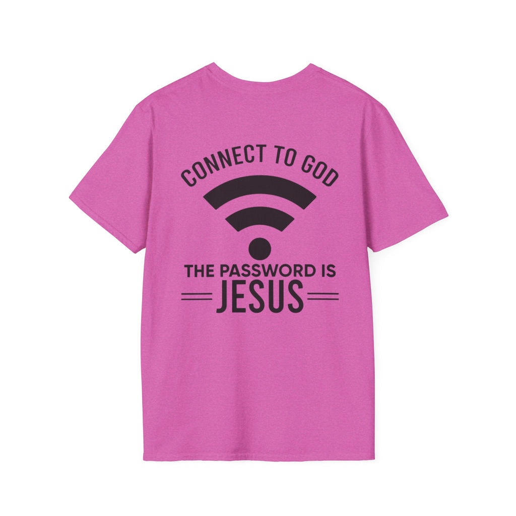 Connect to God T-shirt - WIFI Password is Jesus - Funny Christian Faith T-shirt Printify