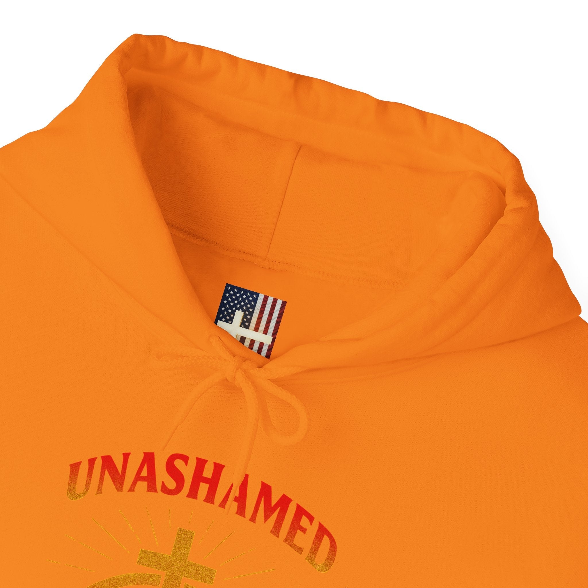 Unashamed Hoodie – Ichthys Jesus Fish & Cross Christian Sweatshirt for Romans 1:16 Bold Faith Printify