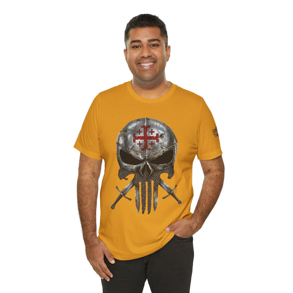 Crusader Knight Christian Skull T-shirt - Warrior Armor of God T-shirt Printify
