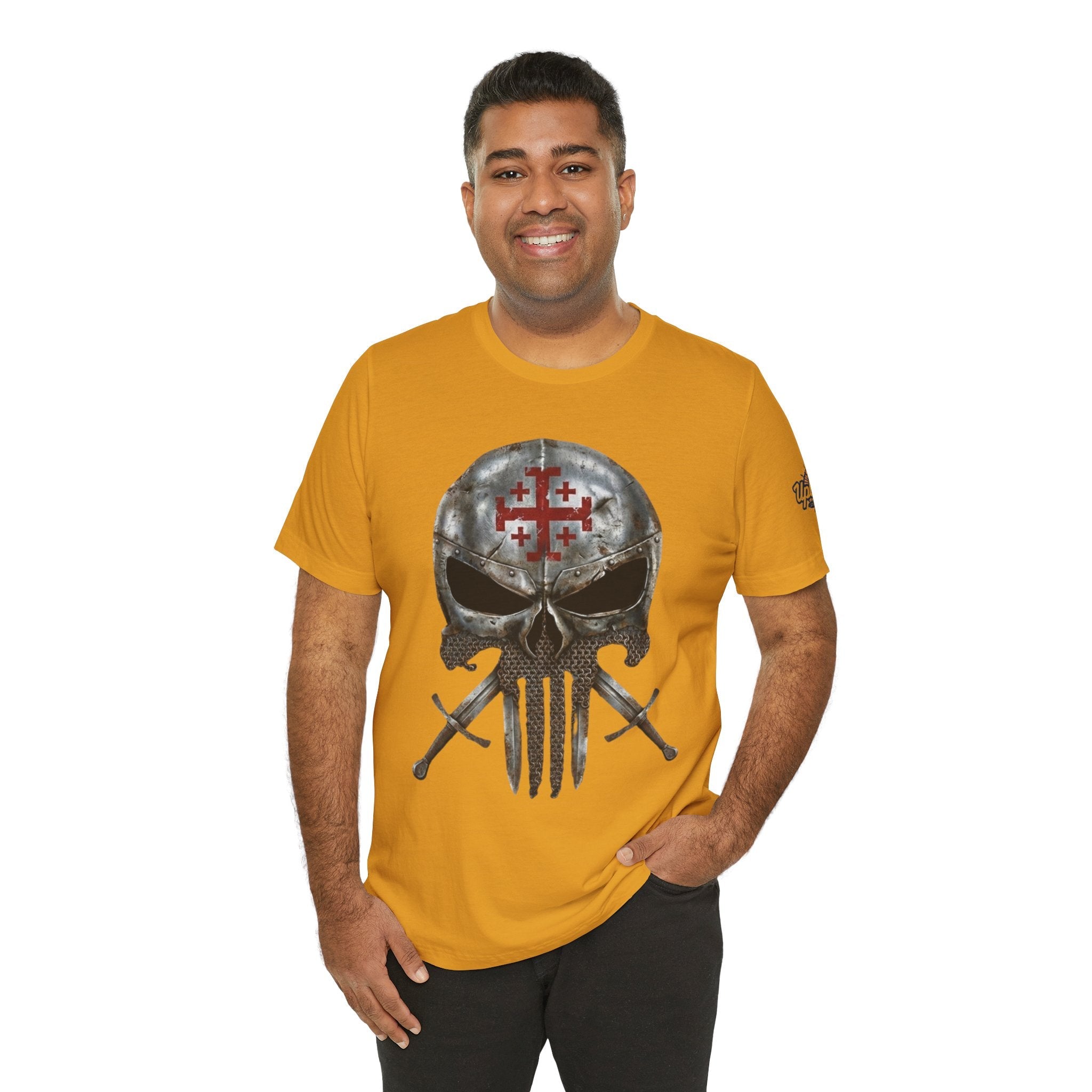 Crusader Knight Christian Skull T-shirt - Warrior Armor of God T-shirt Printify