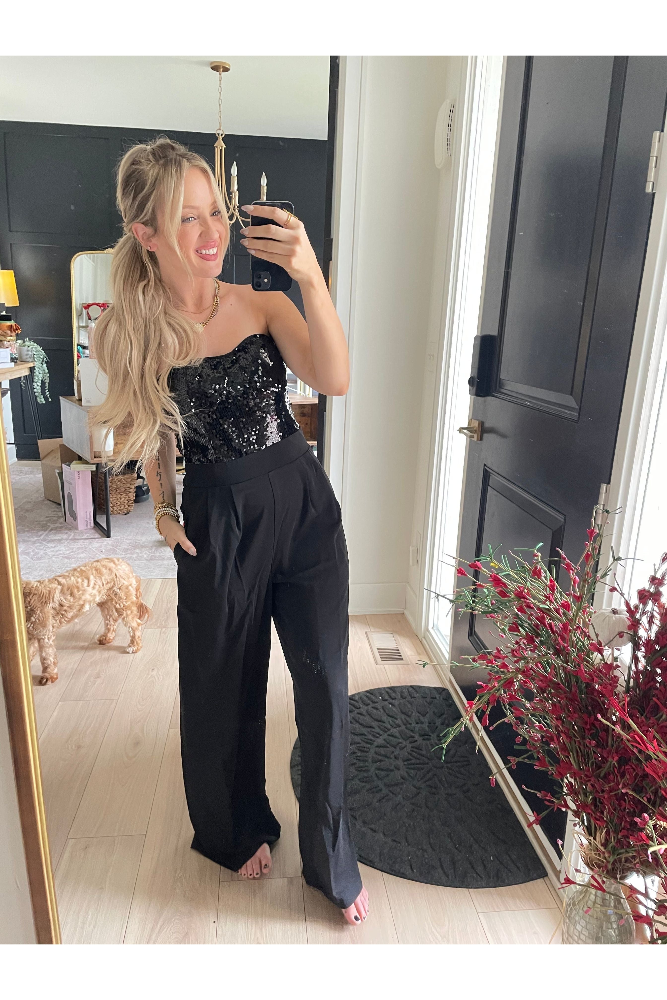Black Sequin Jumpsuit Pretty Little Patriot