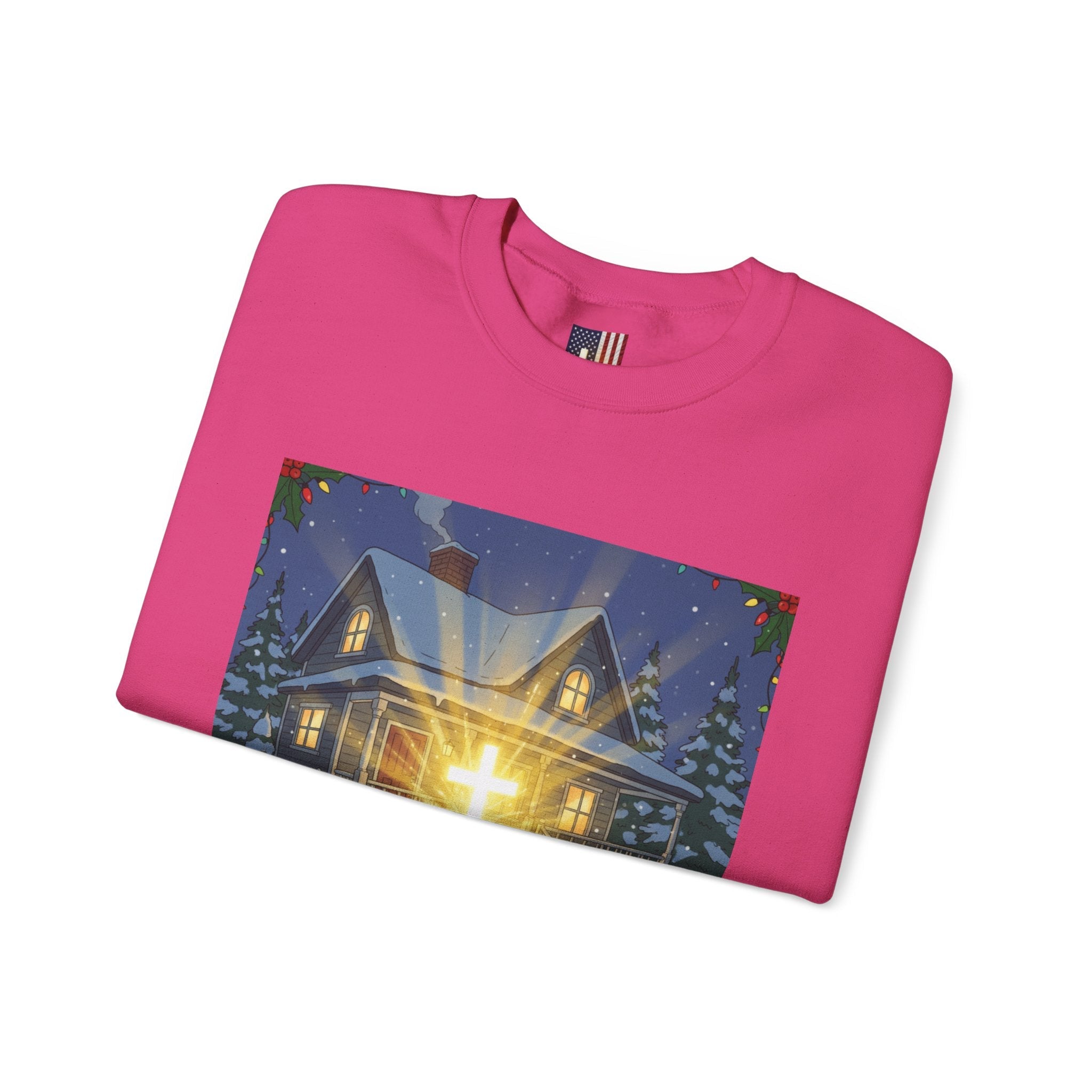 A Major Award This Christmas Sweatshirt – Fragile Leg Lamp Parody Cross Unboxing Christian Sweatshirt for Hilarious Faith & Holiday Glow Printify