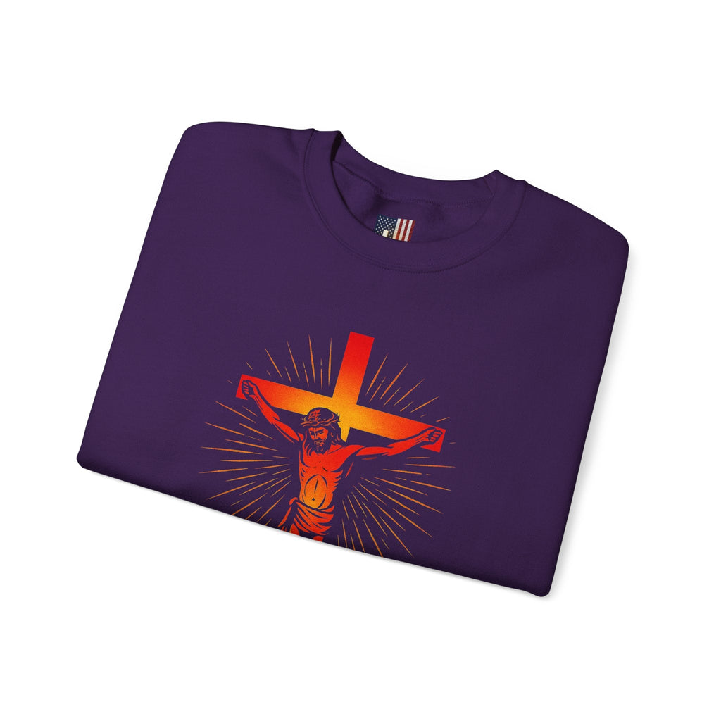 Unashamed Sweatshirt – Romans 1:16 Crucifixion Christian Sweatshirt for Bold Unwavering Faith Printify