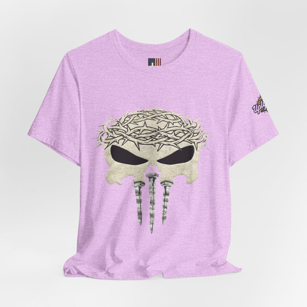 Christian Skull T-shirt - Crown of Thorns & Nails - Warrior Faith T-shirt Printify
