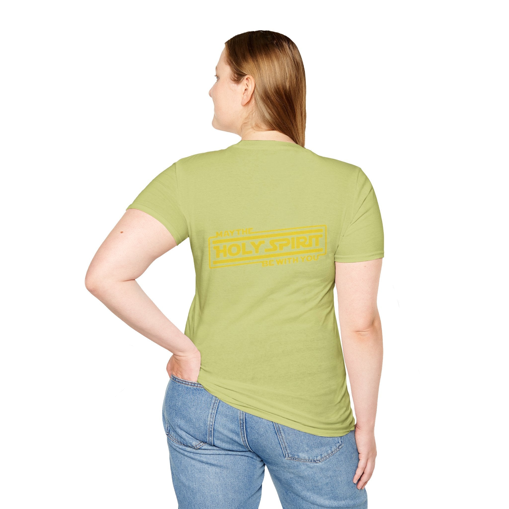 May the Holy Spirit Be With You T-shirt - Christian Star Wars Parody T-shirt Printify