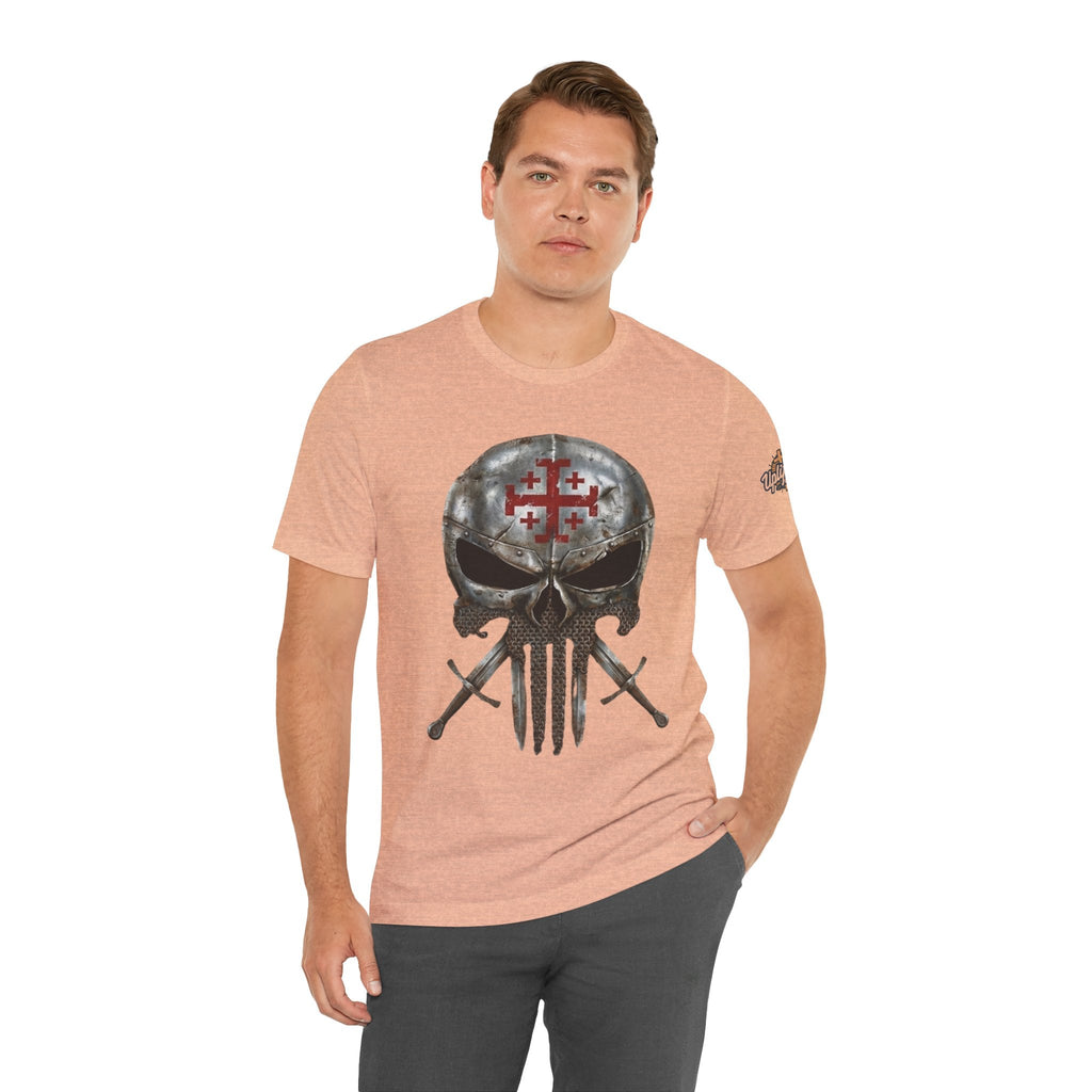 Crusader Knight Christian Skull T-shirt - Warrior Armor of God T-shirt Printify