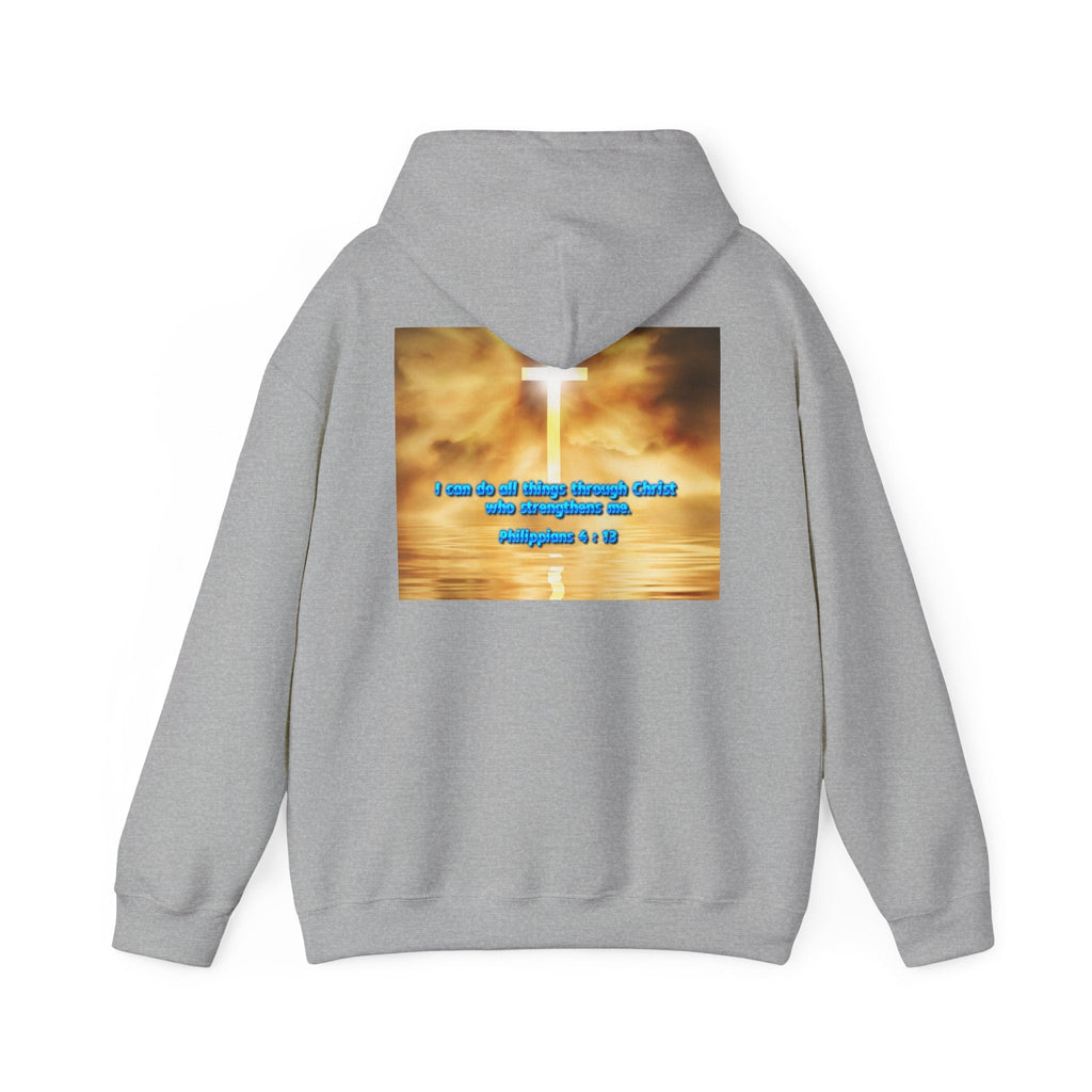 Bible Verse Unisex Heavy Blend™ Hooded Sweatshirt - Philippians 4 : 13 Printify