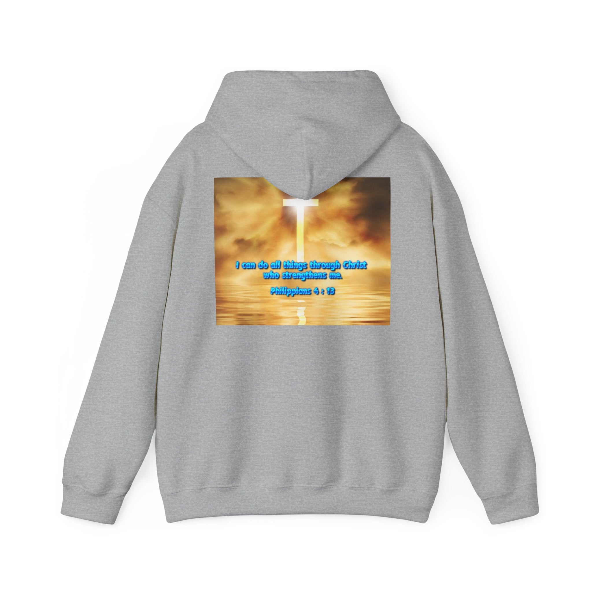 Bible Verse Unisex Heavy Blend™ Hooded Sweatshirt - Philippians 4 : 13 Printify