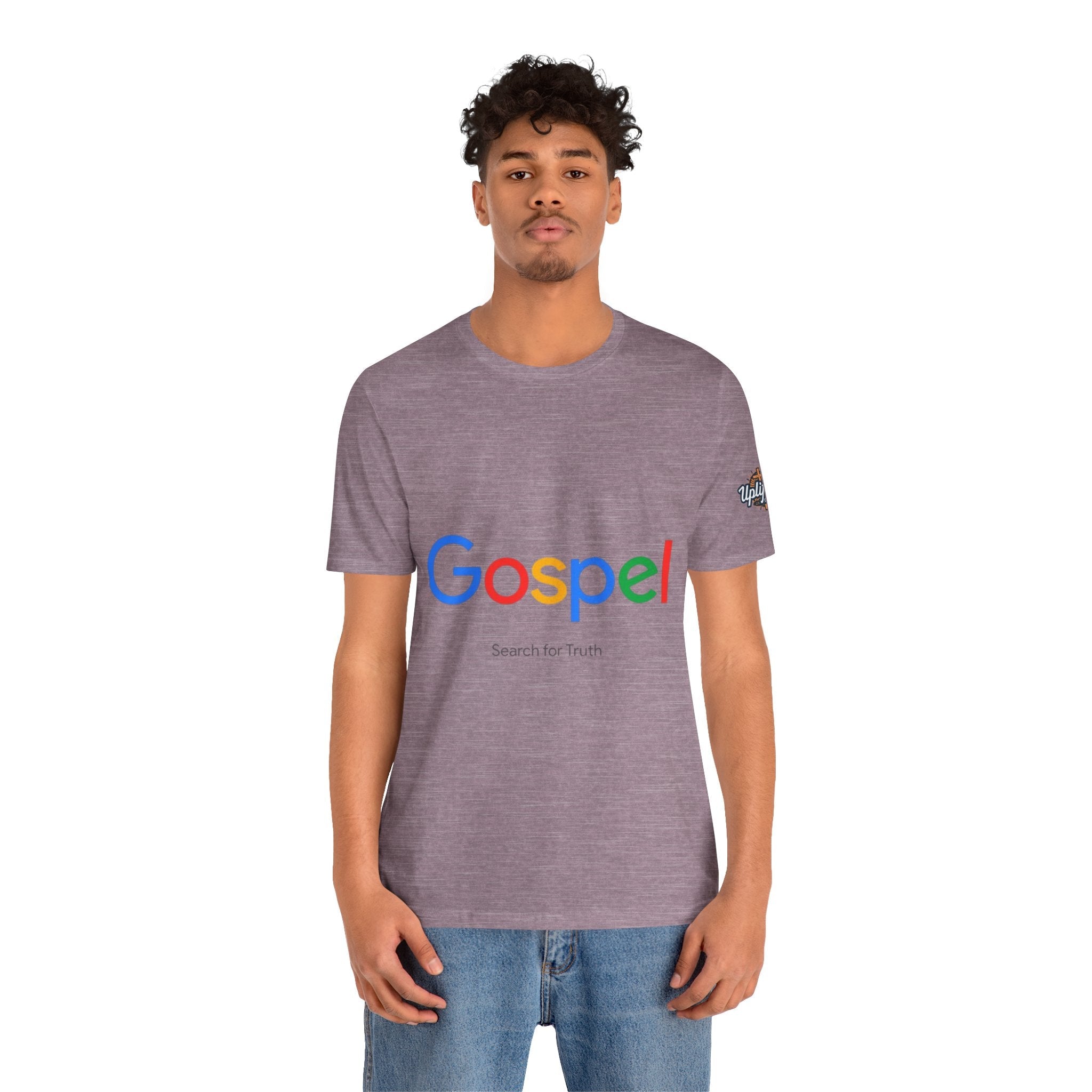 Gospel Graphic Tee — "Gospel" Colorful Logo Christian T-Shirt Printify
