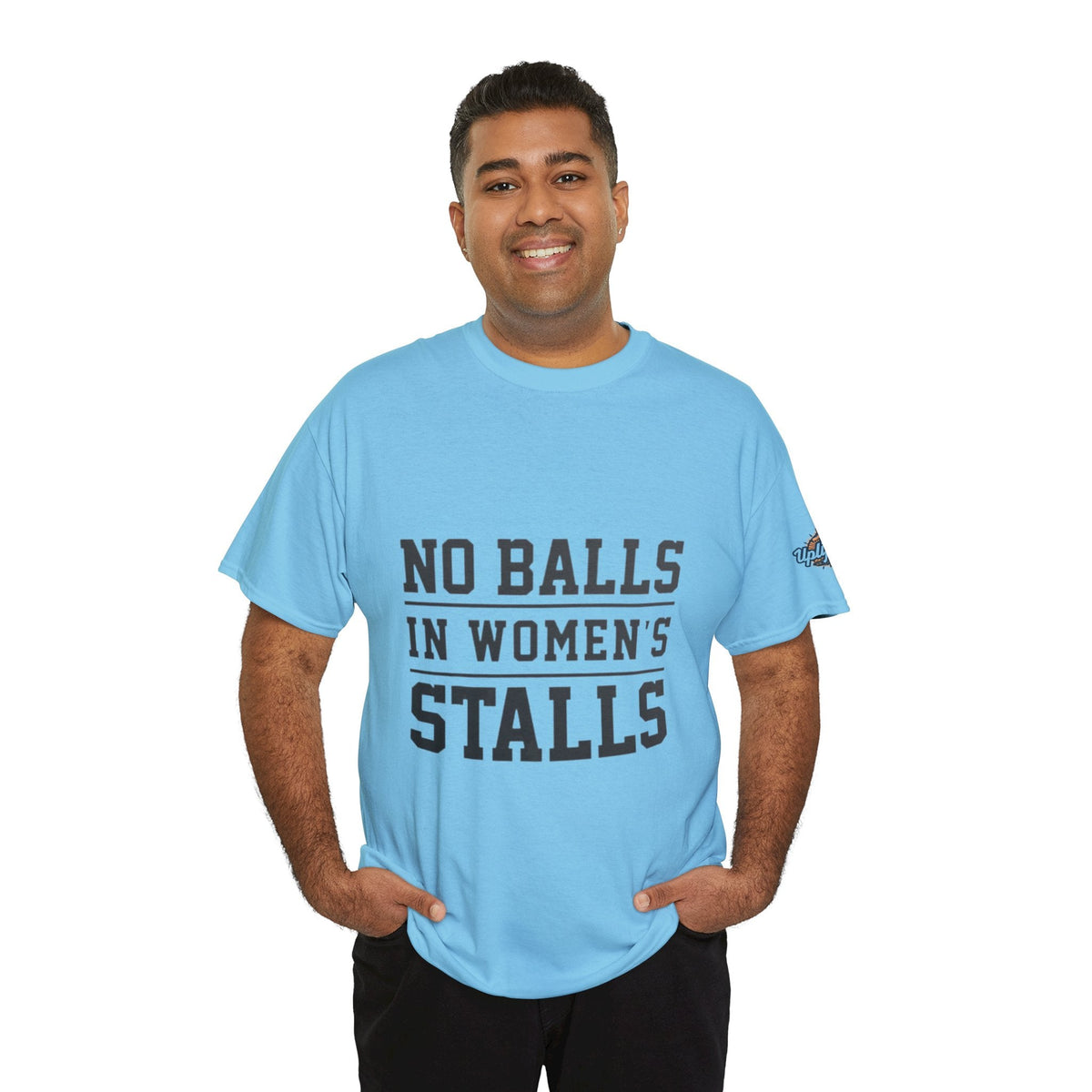 No Balls in Women's Stalls Retro Protest T-Shirt Printify