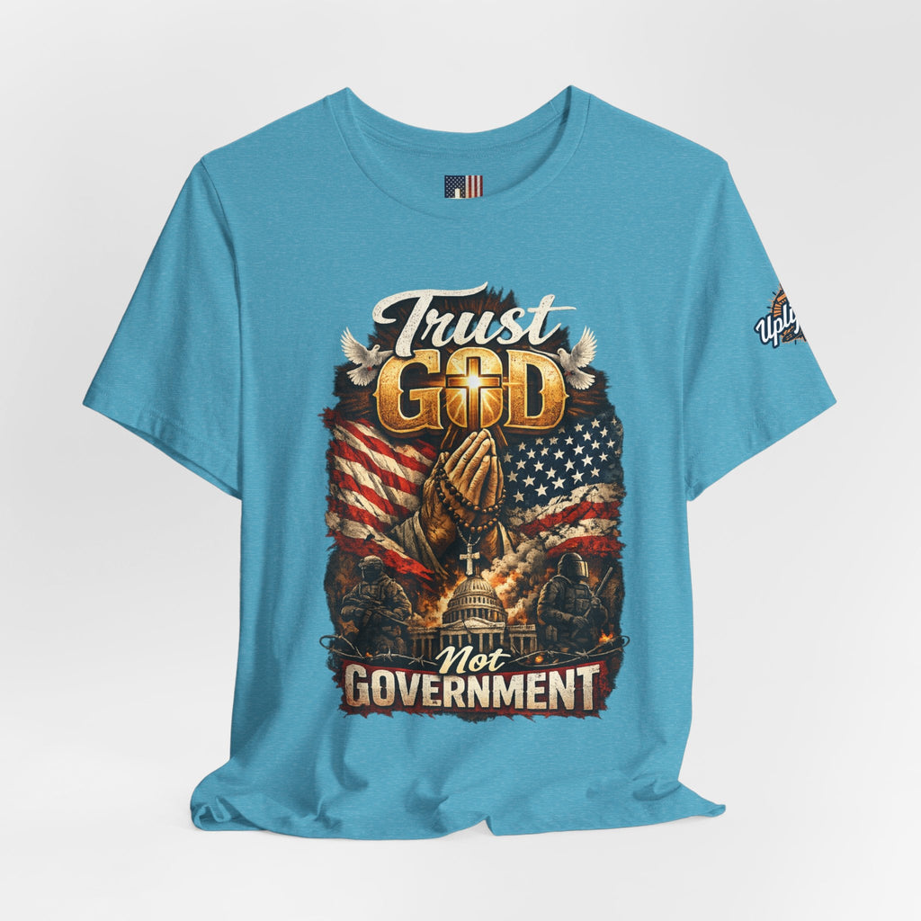 Trust God Not Government T-Shirt — Vintage Patriotic Christian Tee Printify