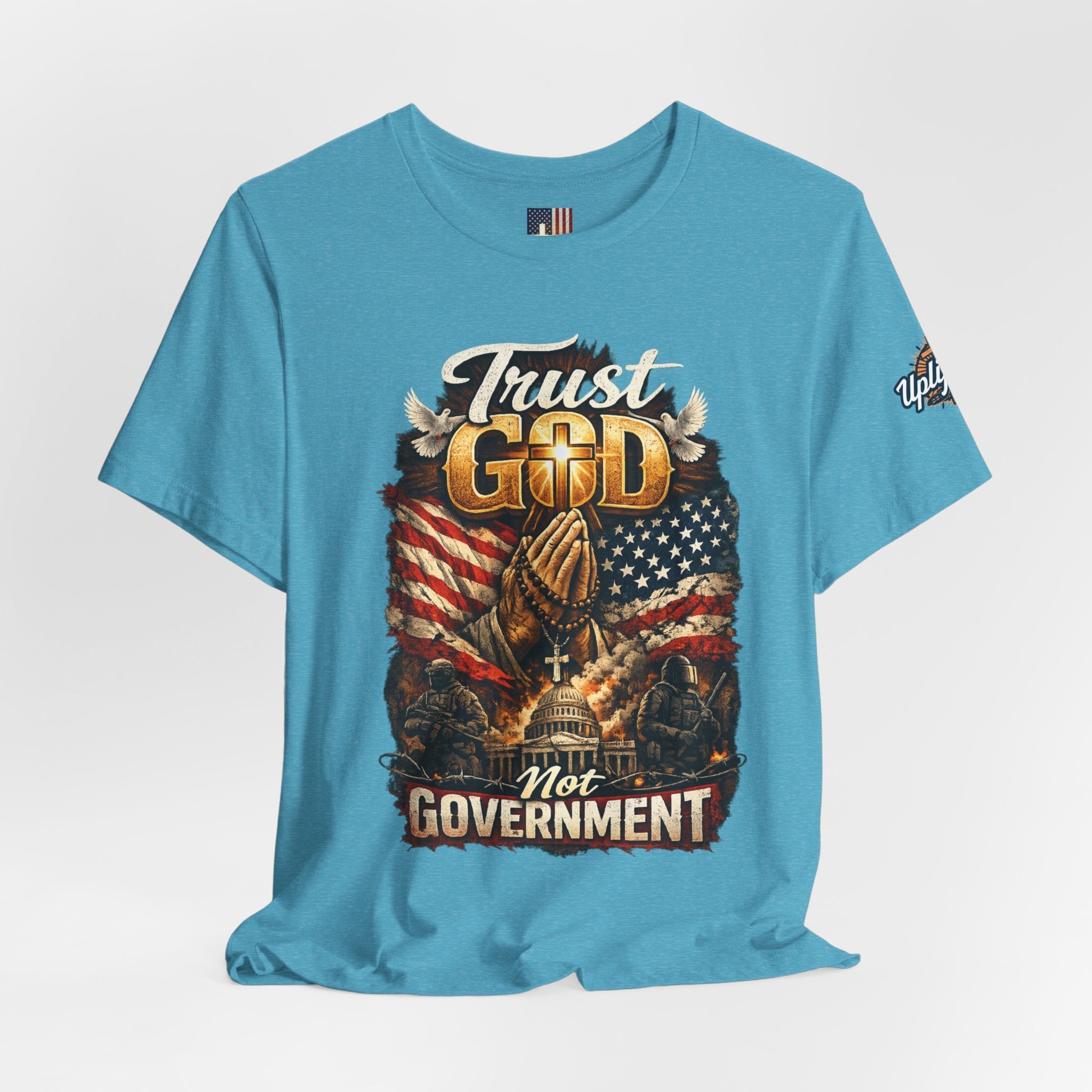 Trust God Not Government T-Shirt — Vintage Patriotic Christian Tee Printify