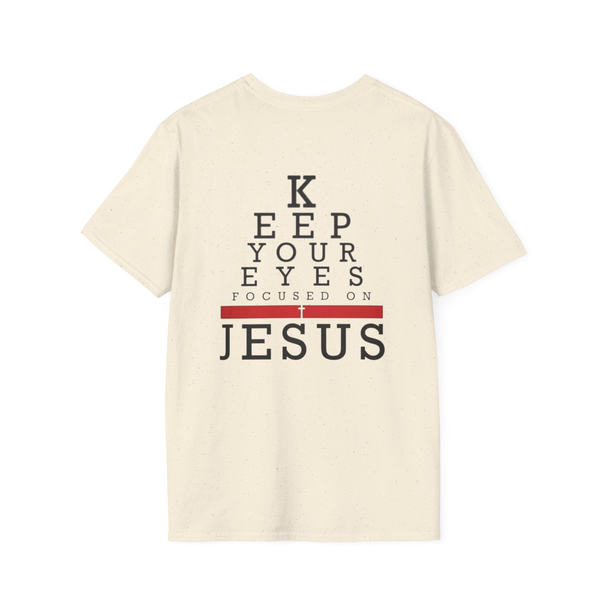 Keep Your Eyes Focused on Jesus T-shirt - Eye Chart Christian T-shirt - Faith Apparel Printify