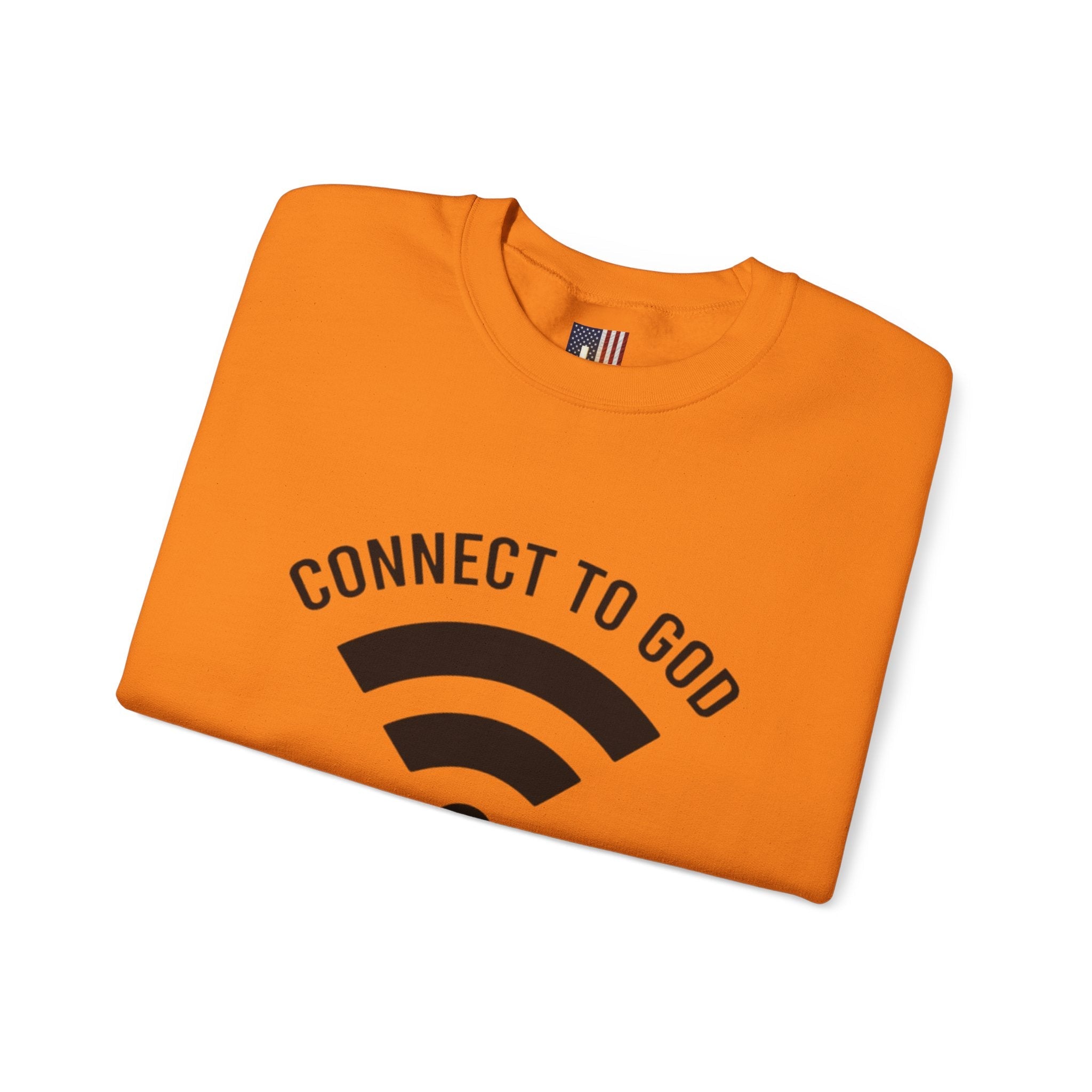 Connect to God Sweatshirt - WIFI Password is Jesus - Funny Christian Faith Sweatshirt Printify