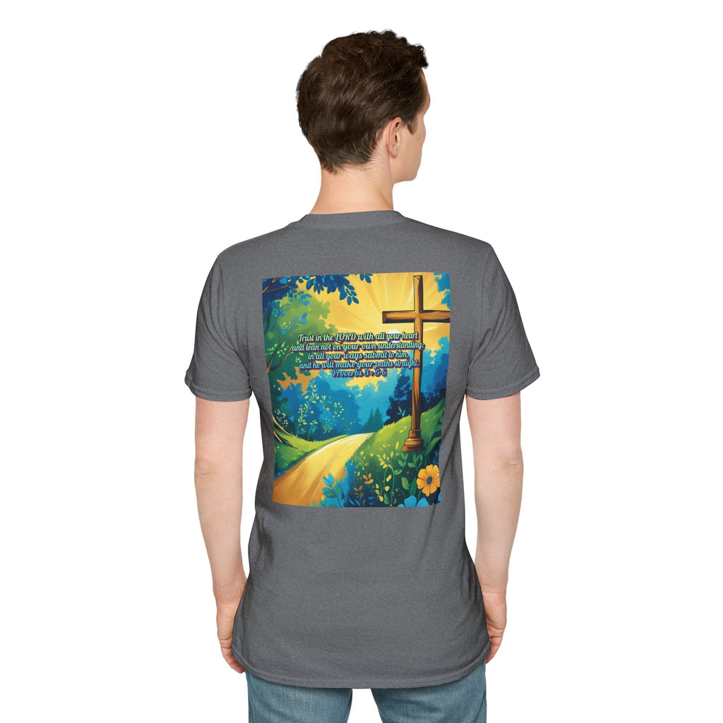 Trust in The Lord Proverbs 3:5-6 Biblical Design Unisex Softstyle T-Shirt Printify