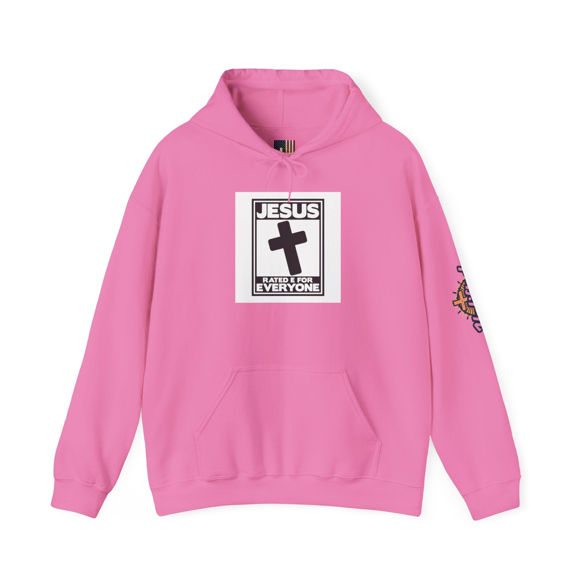 Jesus, Rated E for Everyone Hoodie - Gamer Faith Hoodie - Christian Video Game Parody Printify