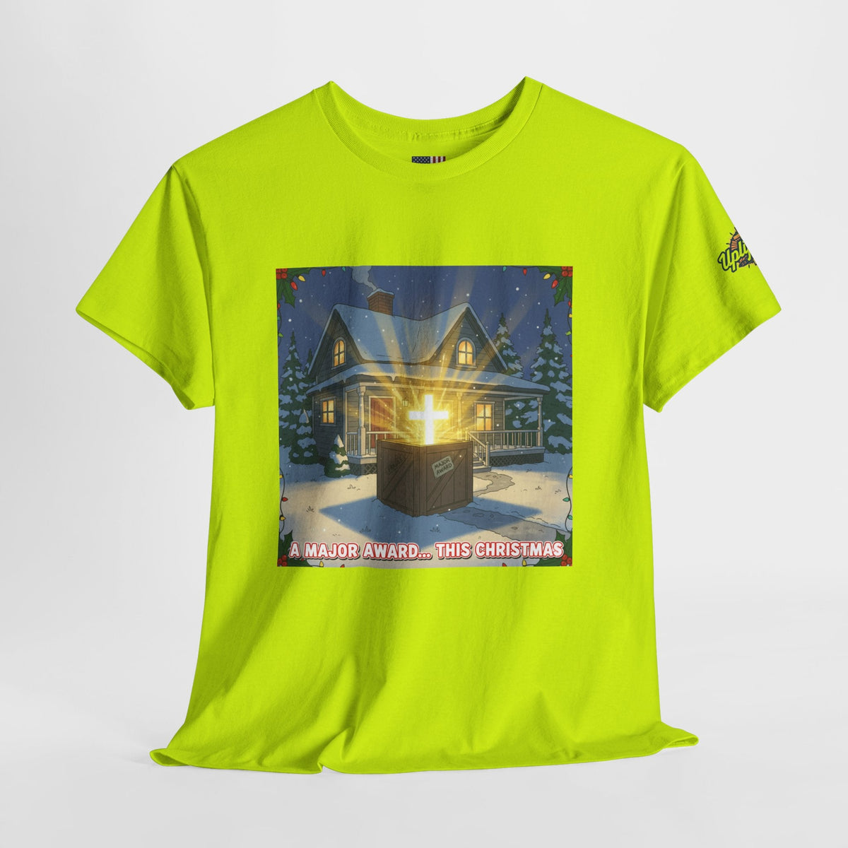 A Major Award This Christmas T-shirt – Fragile Leg Lamp Parody Cross Unboxing Christian T-shirt for Hilarious Faith & Holiday Glow Printify