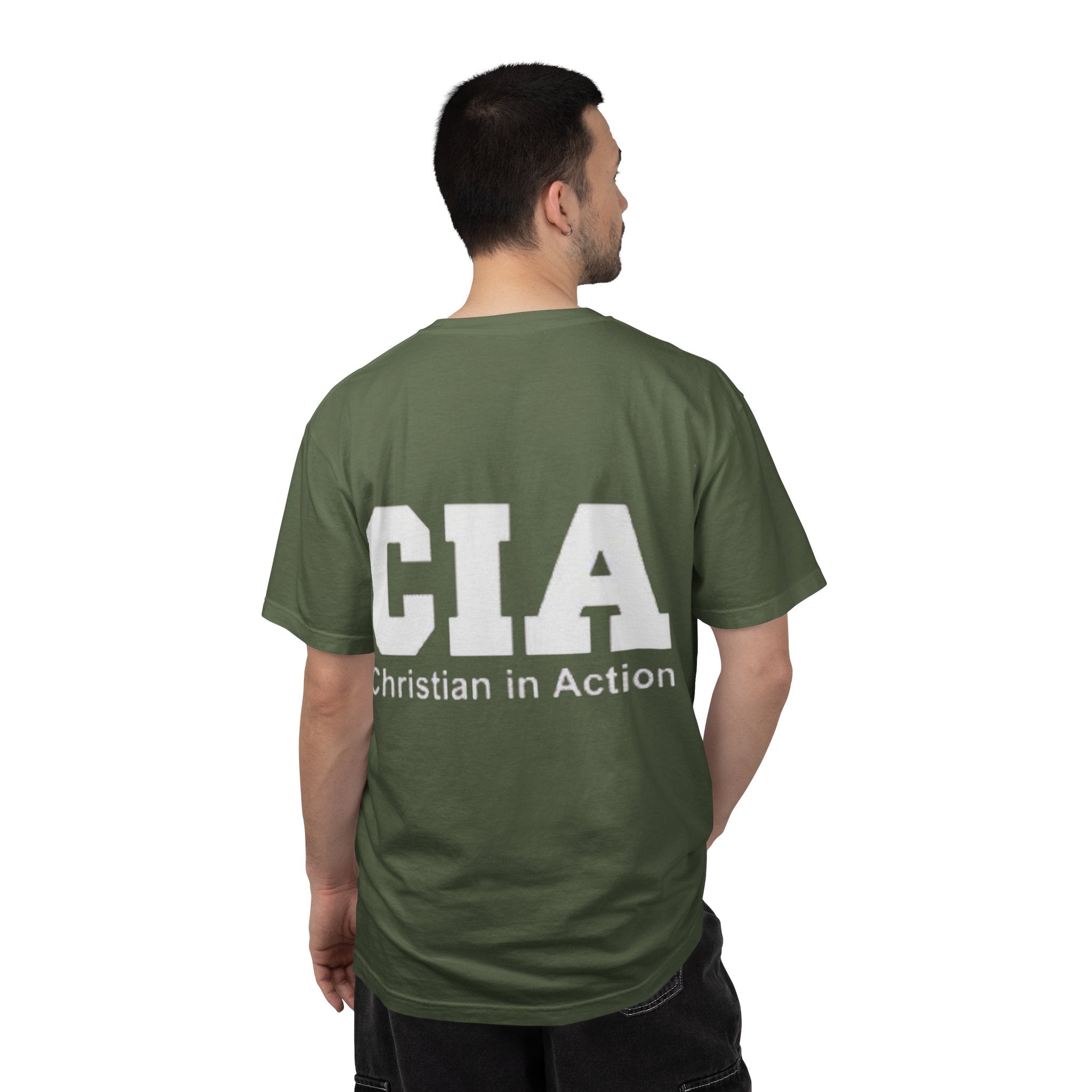 CIA Christian in Action T-shirt - Funny Faith Parody T-shirt - Mission Ready Apparel Printify