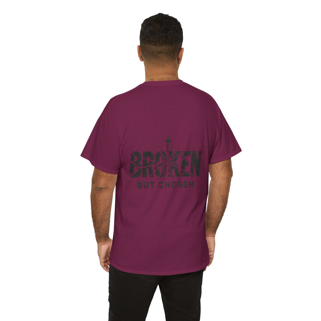 Broken But Chosen T-Shirt — Inspirational Faith Graphic Tee Printify