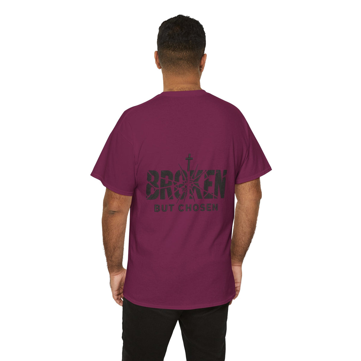 Broken But Chosen T-Shirt — Inspirational Faith Graphic Tee Printify