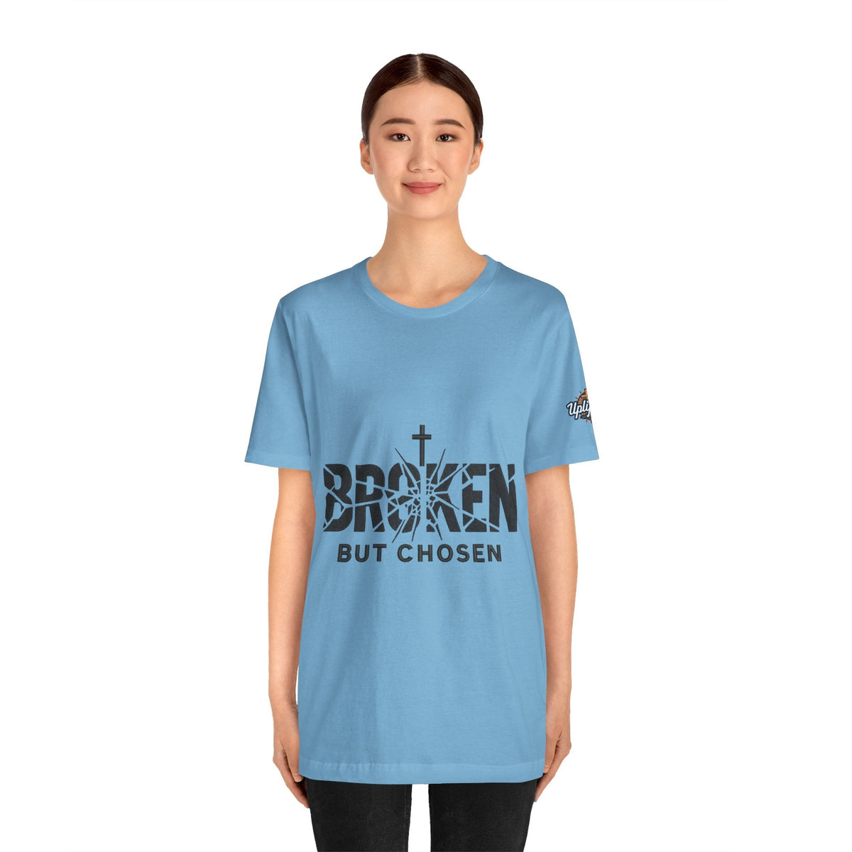 Broken But Chosen T-Shirt — Inspirational Faith Graphic Tee Printify