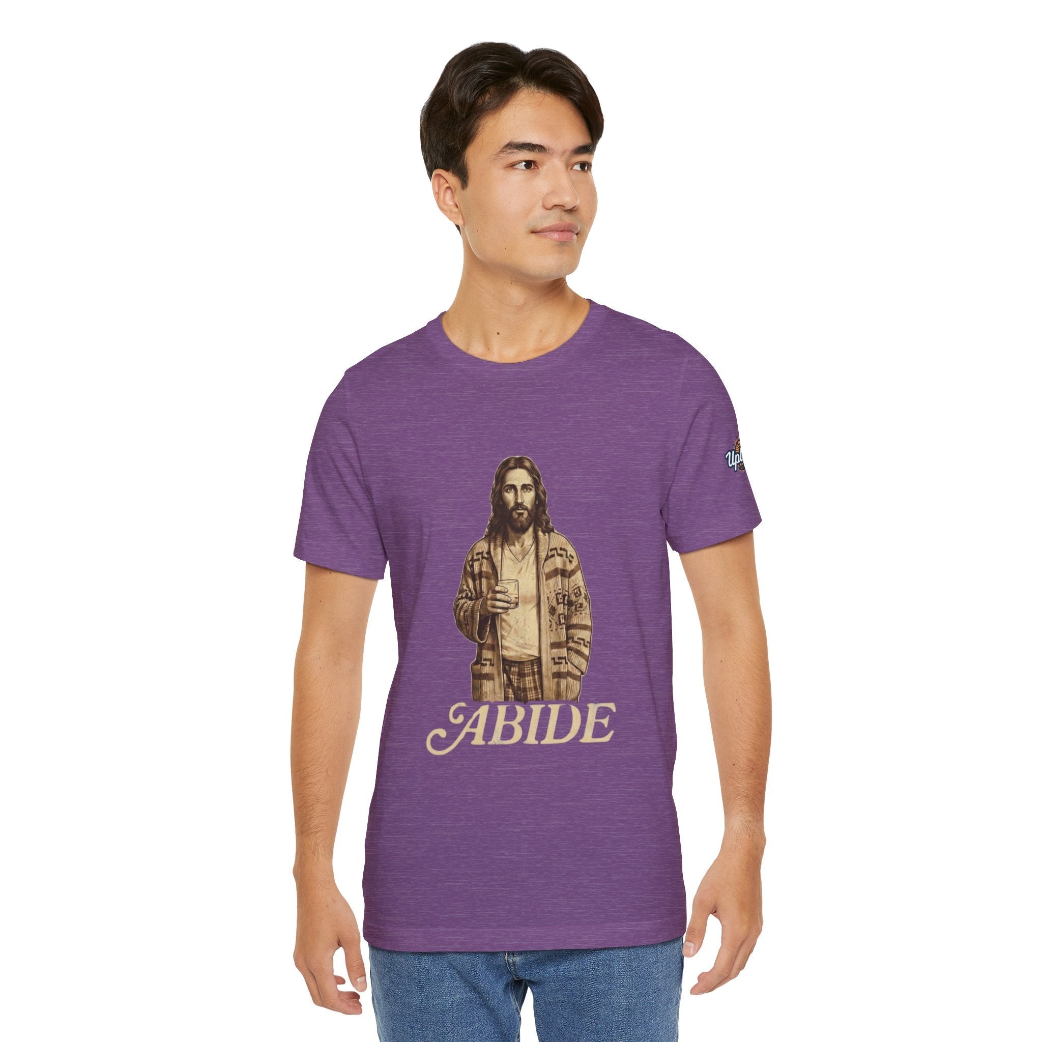 Abide Vintage Jesus Tee — "The Dude" Graphic Christian T-Shirt Printify