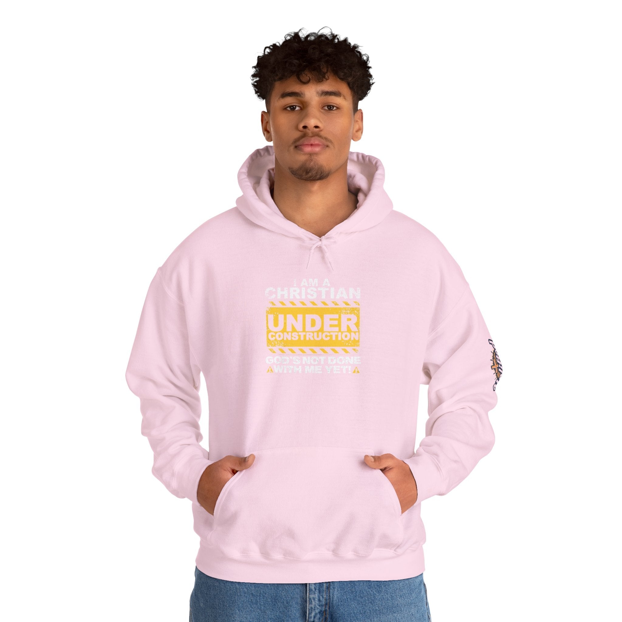 Christian Under Construction Hoodie | God Is Not Done With Me Yet Hoodie Printify