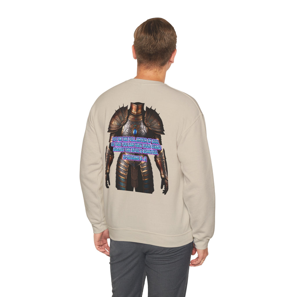 Religious Graphic Armor Of God Design - Unisex Heavy Blend™ Crewneck Sweatshirt Printify