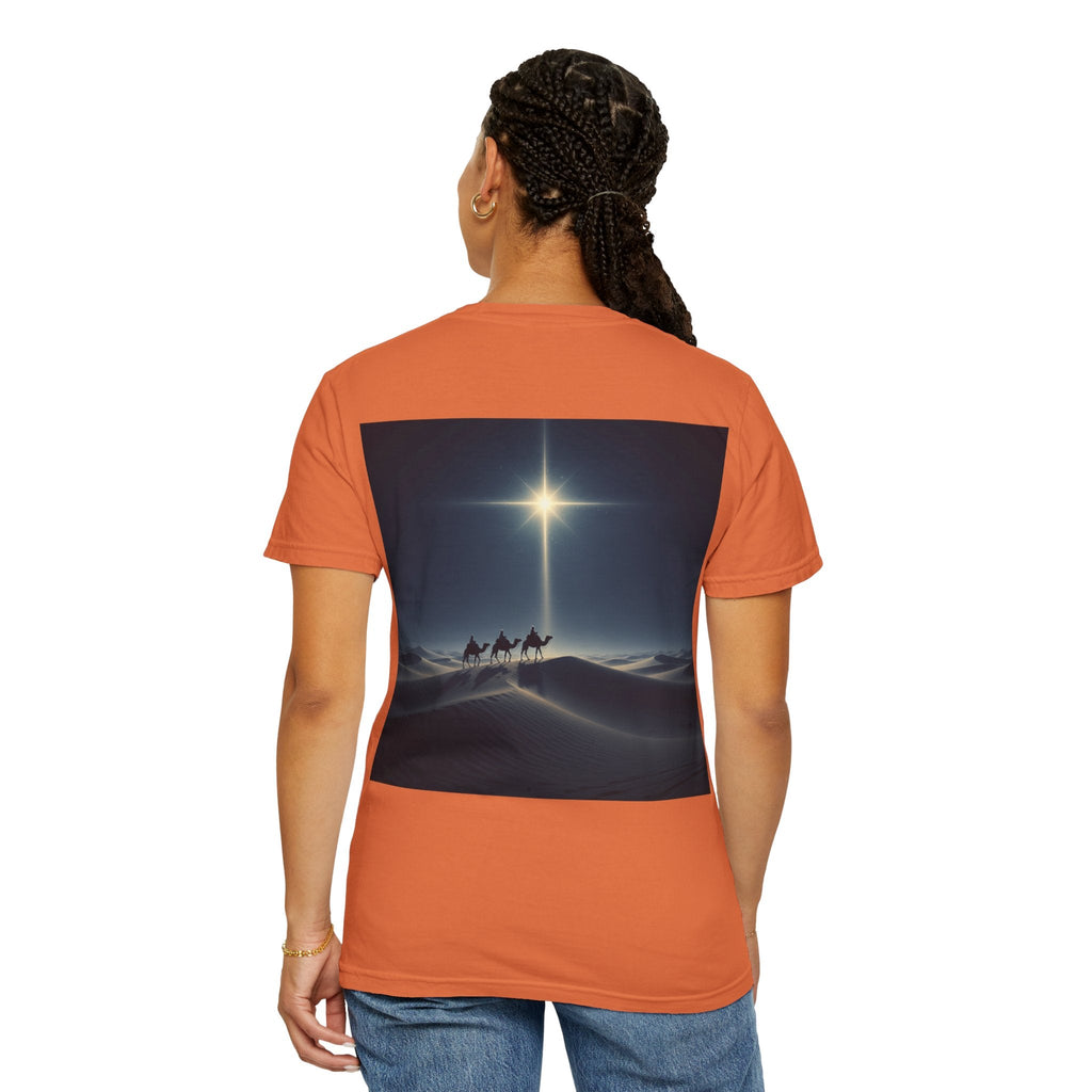 3 Wise Men T-shirt – Magi Camels Nativity Journey Christian Christmas T-shirt for Epiphany Faith & Holy Night Printify