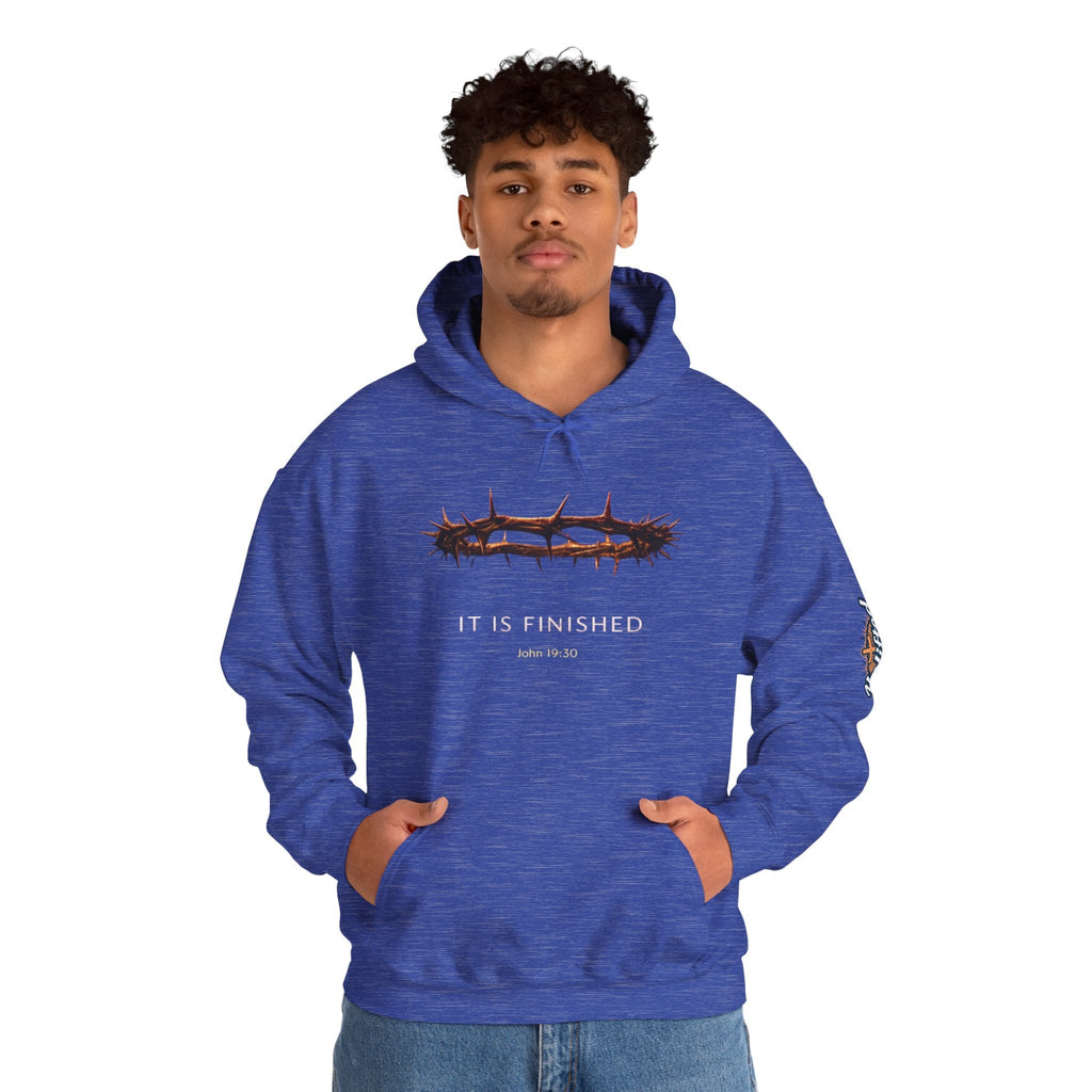 It Is Finished Crown of Thorns Hoodie — Christian John 19:30 Faith Hoodie Printify