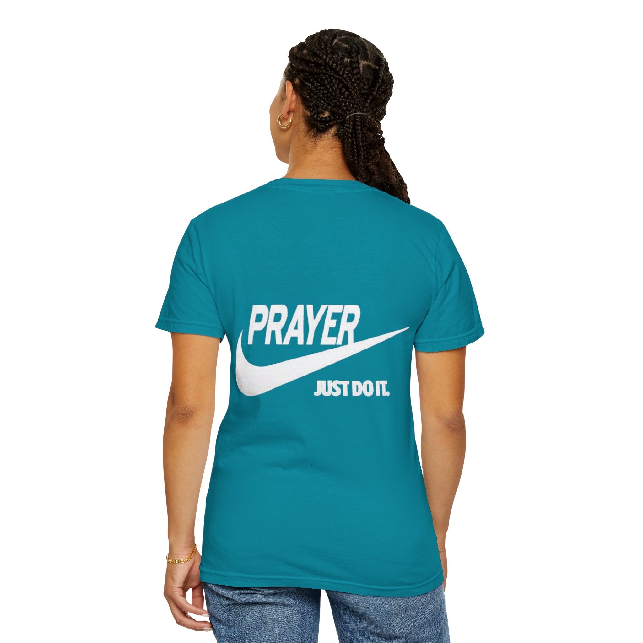 Prayer Just Do It T-shirt - Funny Christian Nike Parody T-shirt - Faith Gear Printify