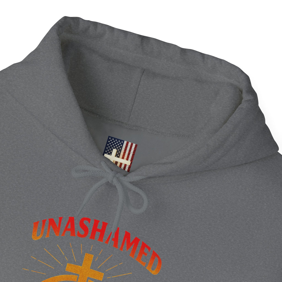 Unashamed Hoodie – Ichthys Jesus Fish & Cross Christian Sweatshirt for Romans 1:16 Bold Faith Printify