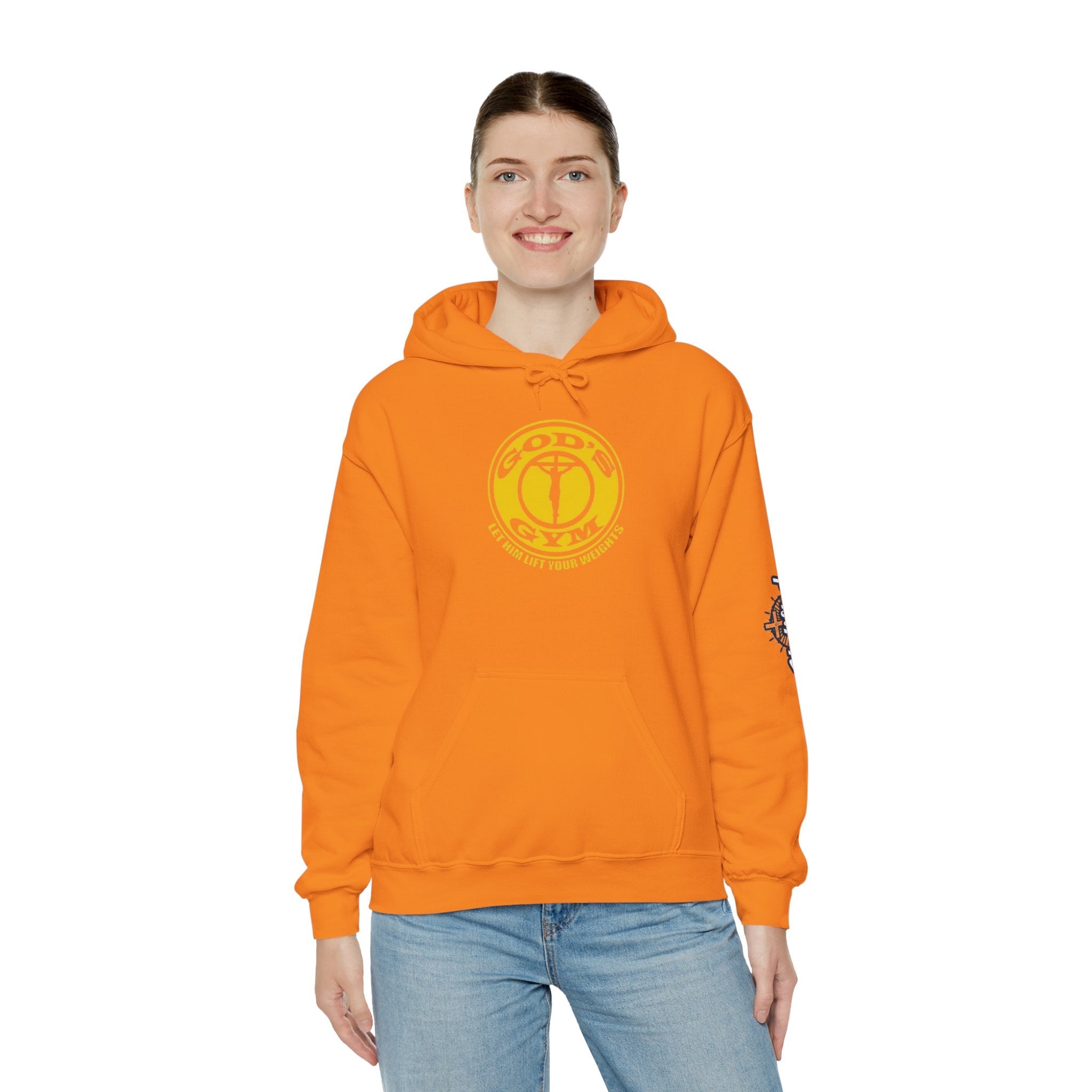 God's Gym Hoodie — "Let Him Lift Your Weights" Christian Fitness Hoodie Printify