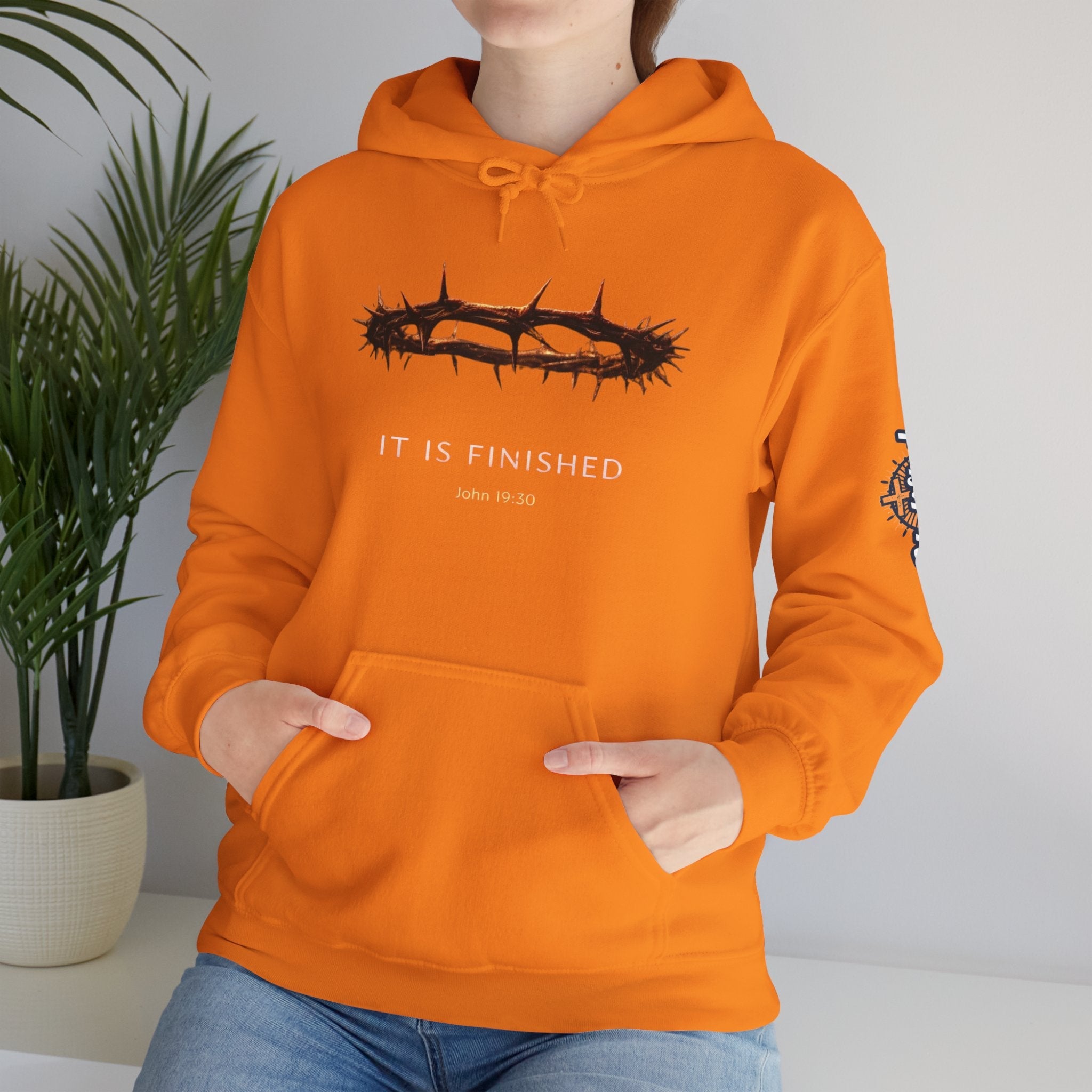 It Is Finished Crown of Thorns Hoodie — Christian John 19:30 Faith Hoodie Printify