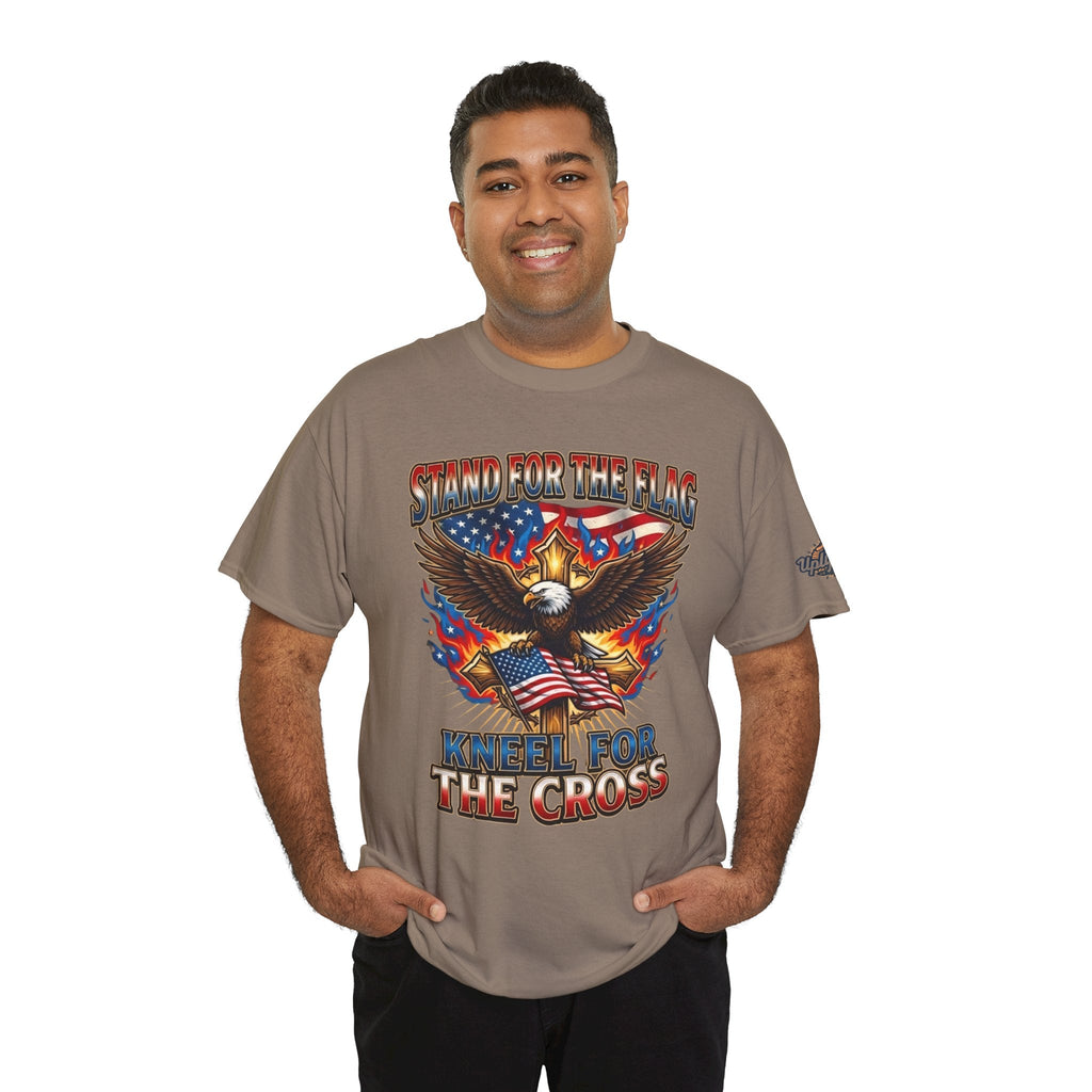 Stand for the Flag Kneel for the Cross T-shirt | Patriotic Eagle T-shirt Printify