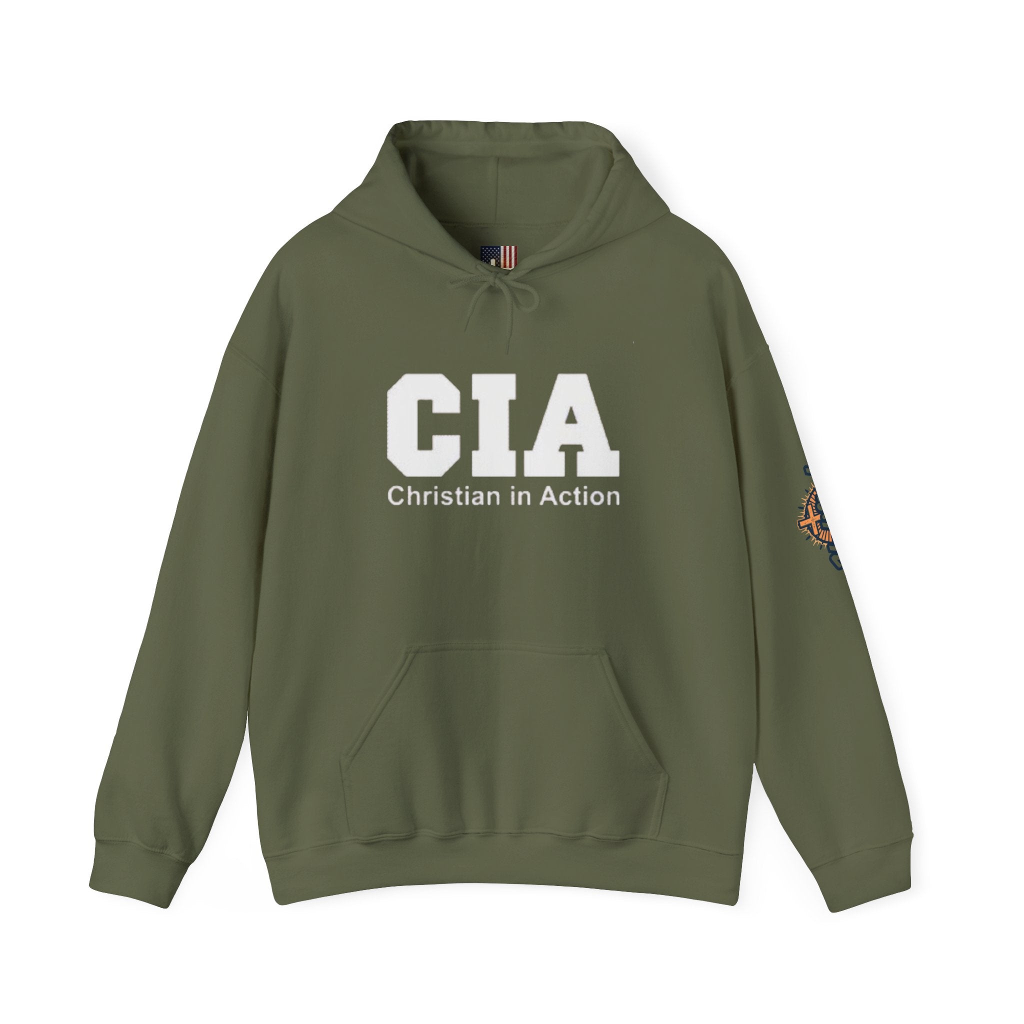 CIA Christian in Action Hoodie - Funny Faith Parody Hoodie - Mission Ready Apparel Printify