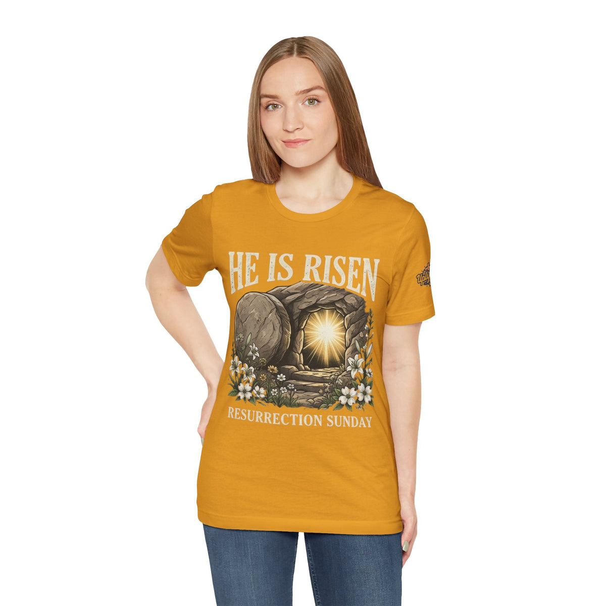 He Is Risen T-Shirt — Jesus Christ Resurrection Easter Tee Printify