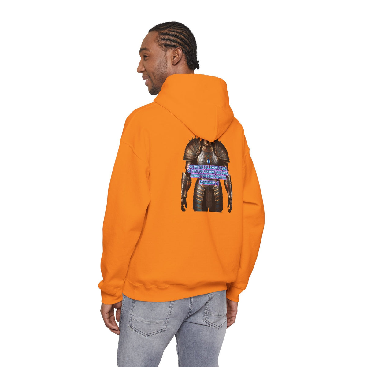 Religious Graphic Armor Of God Design - Unisex Heavy Blend™ Hooded Sweatshirt Printify