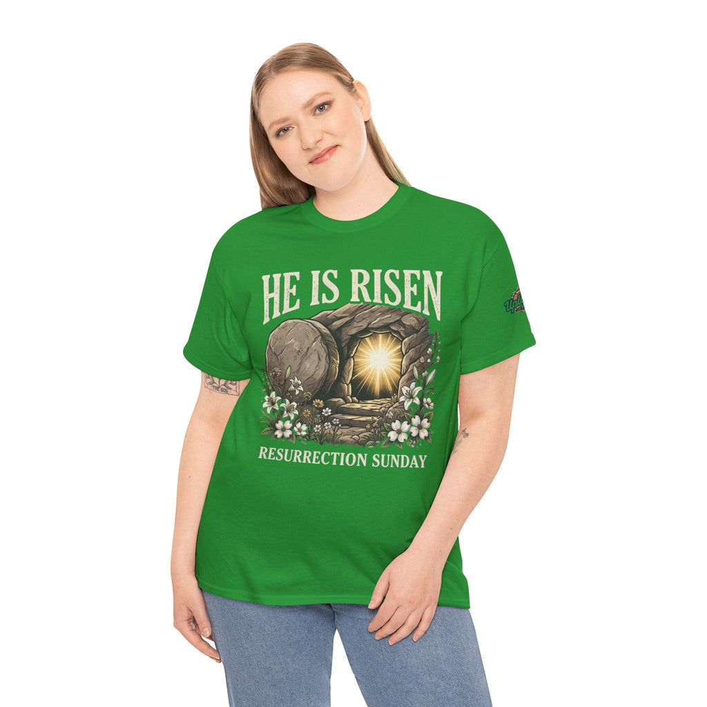 He Is Risen T-Shirt — Jesus Christ Resurrection Easter Tee Printify