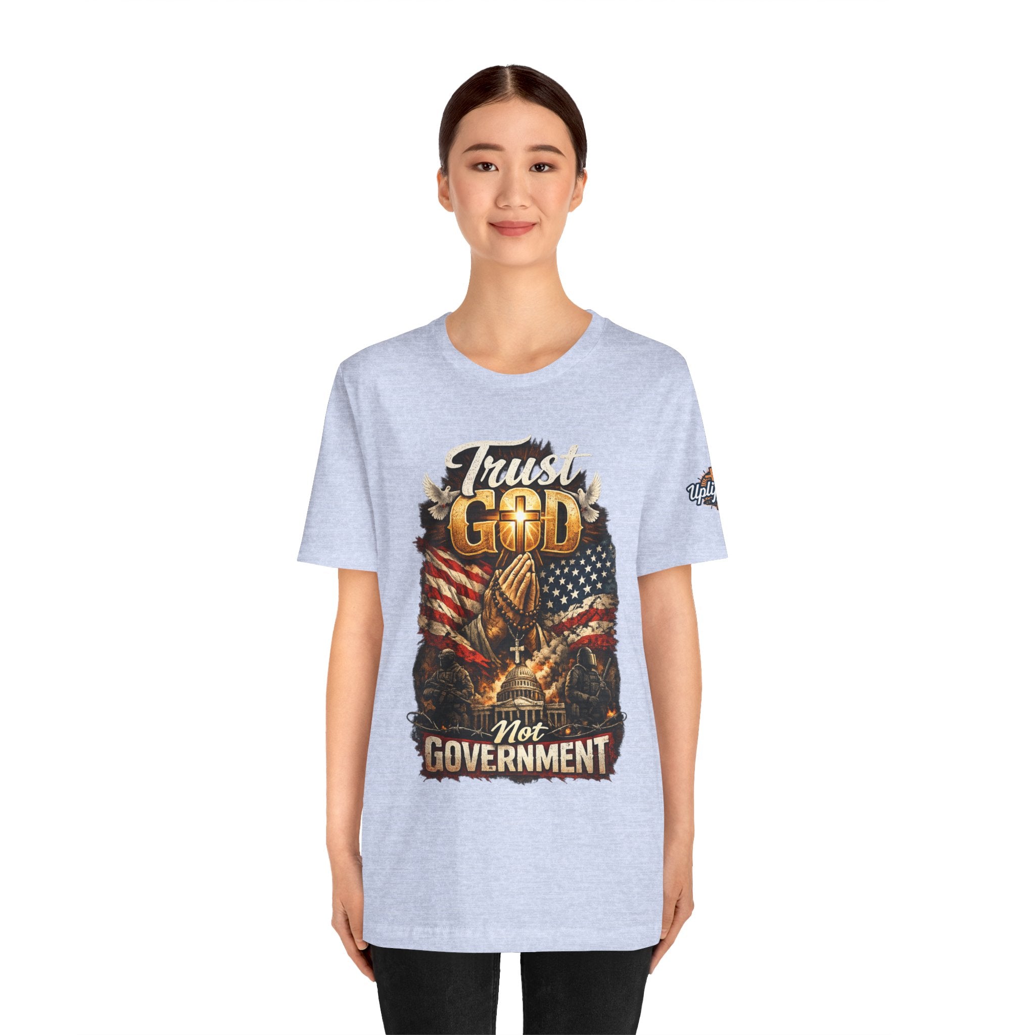 Trust God Not Government T-Shirt — Vintage Patriotic Christian Tee Printify
