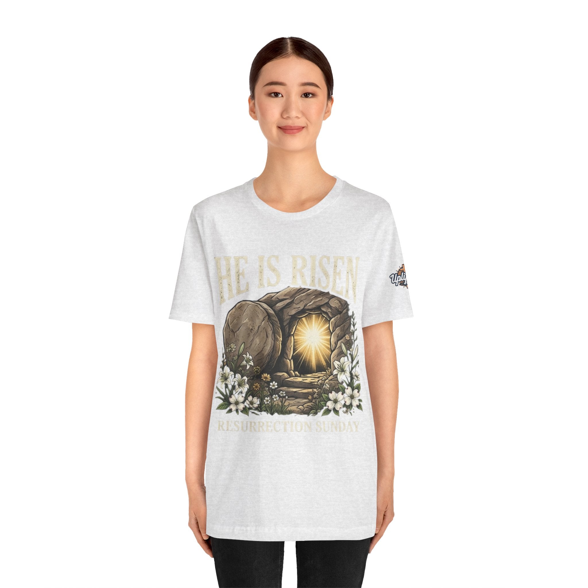 He Is Risen T-Shirt — Jesus Christ Resurrection Easter Tee Printify
