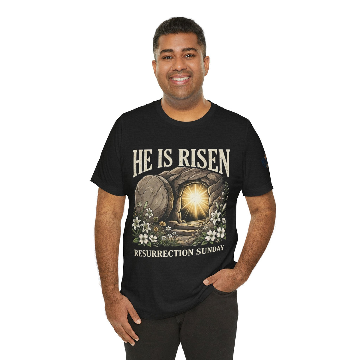 He Is Risen T-Shirt — Jesus Christ Resurrection Easter Tee Printify